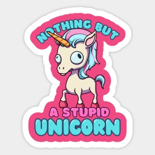 funny dumb unicon Sticker